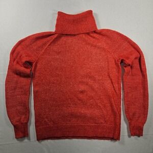 LOFT‎ Women's Red Orange Knit Turtleneck Sweater Size Medium